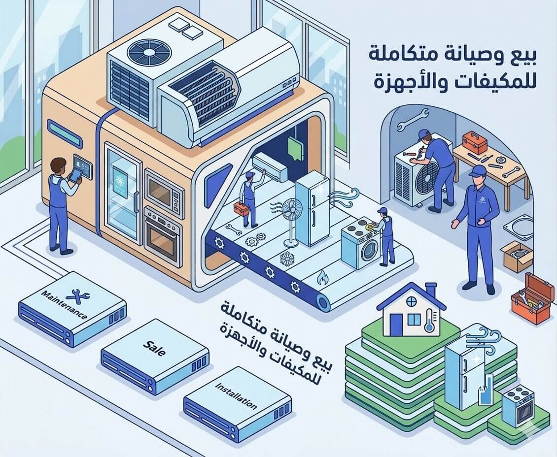 خدمات بيع المكيفات وصيانه وتركيب